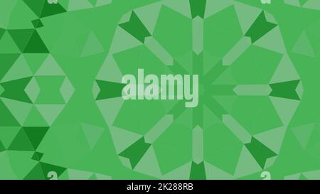Arrière-plan abstrait du kaléidoscope dans des tons de vert vif Banque D'Images