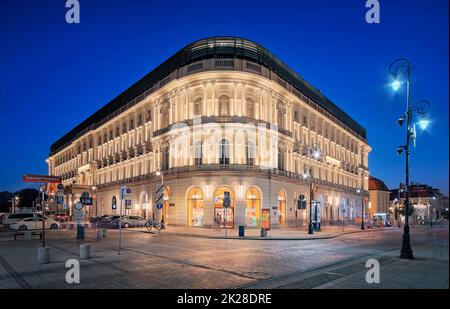 Varsovie - l'hôtel 5 étoiles Europejski Europa dans la Krakowskie Przedmiescie Banque D'Images