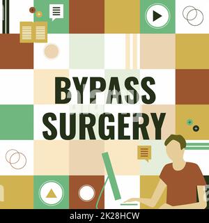 Affichage conceptuel Bypass Surgery. Le concept d'affaires type de chirurgie qui améliore le flux sanguin au coeur d'affaires pensée novatrice menant des idées vers un avenir stable. Banque D'Images