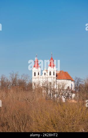 Église de la Visitation de la Vierge Marie, Lechovice, République tchèque Banque D'Images