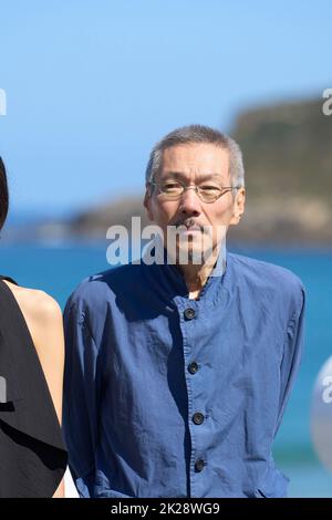 22 septembre 2022, Madrid, Madrid, Espagne: Hong Sangsoo a assisté au "Walk Up" Photocall pendant 70th Festival international du film de San Sebastian au Palais Kursaal sur 22 septembre 2022 à Donostia / San Sebastian, Espagne (image de crédit: © Jack Abuin/ZUMA Press Wire) Banque D'Images