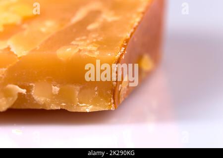 Morceau de vieux fromage Banque D'Images