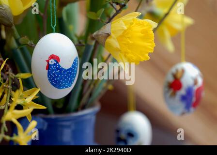 Images symboliques sur le thème de Pâques, oeufs et coutumes de Pâques Banque D'Images