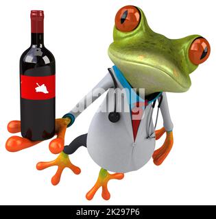 Médecin - Grenouille 3D Illustration Banque D'Images