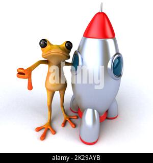 Fun frog- 3D Illustration Banque D'Images