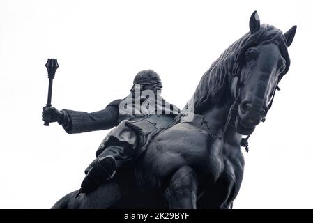 Statue équestre de Jan Zizka. Prague, République tchèque Banque D'Images