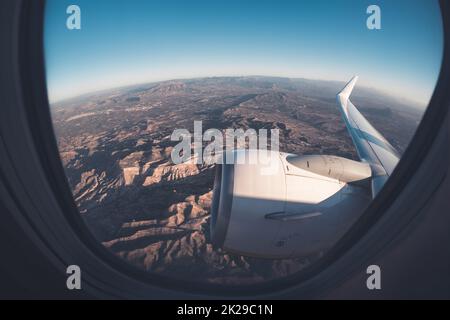 Vue panoramique depuis l'avion Banque D'Images