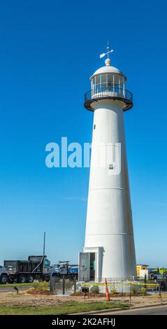 Phare de Billoxi sur la côte du golfe à Biloxi, Mississippi. Banque D'Images