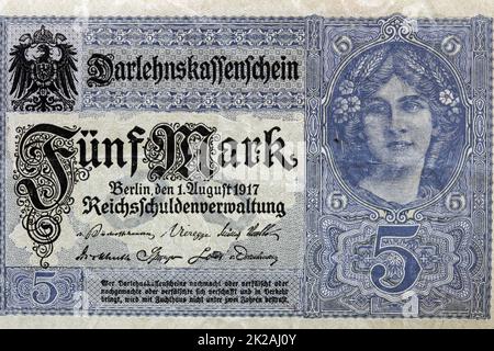 Argent papier allemand vintage Banque D'Images