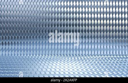 arrière-plan de formes géométriques métalliques. Banque D'Images