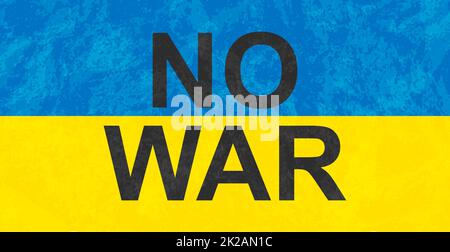Drapeau du pays indépendant de l'Ukraine, pas de guerre - Vector Banque D'Images