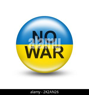 Drapeau du pays indépendant de l'Ukraine, pas de guerre Banque D'Images