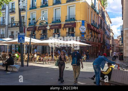 Plaza Tirso de Molina, Lavapies, Madrid, Espagne. Banque D'Images