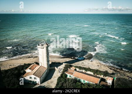 Phare de baleines - Phare des baleines - sur l'île de Re Banque D'Images