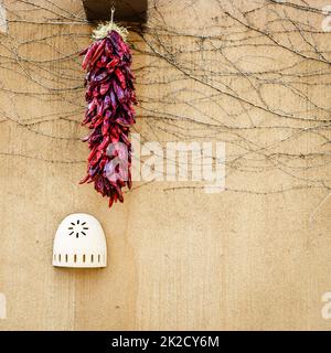 Ristra au piment rouge Banque D'Images