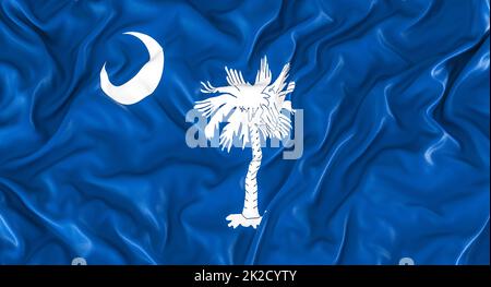drapeau de la caroline du sud de l'état des états-unis. Banque D'Images