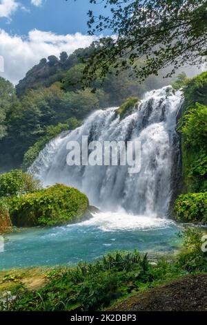 Chutes de Marmore, Cascata delle Marmore, en Ombrie, Italie Banque D'Images