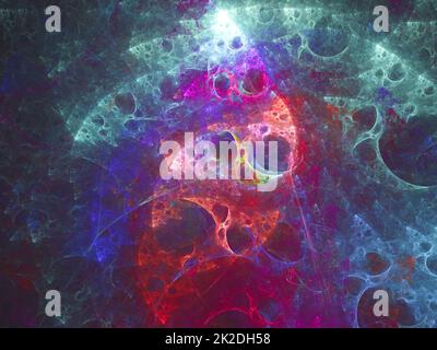 Arrière-plan abstrait de l'art fractal. Illustration fractale générée par ordinateur dans les multicaméras Banque D'Images