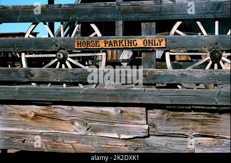 Parking pour chevaux uniquement Banque D'Images