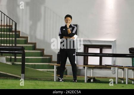 San Pedro Alcantara, Espagne. 22nd septembre 2022. Go Oiwa (JPN) football : moins de 21 ans rencontre internationale amicale entre U21 Japon 1-2 U21 Suisse au Marbella football Center à San Pedro Alcantara, Espagne . Crédit: Mutsu Kawamori/AFLO/Alay Live News Banque D'Images