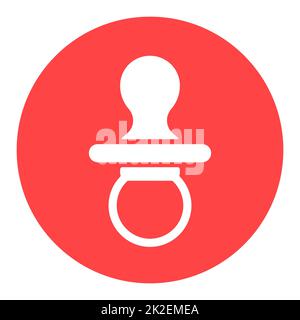 Icône de glyphe vecteur de tétine factice pour bébé Banque D'Images