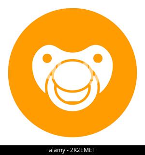 Icône de glyphe vecteur de tétine factice pour bébé Banque D'Images