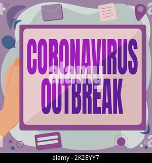 Légende conceptuelle : épidémie de coronavirus. Business Showcase maladies infectieuses causées par la découverte récente COVID19 Résumé Suppression de l'historique du navigateur, modification Organisation des fichiers en ligne. Banque D'Images