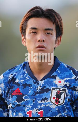 San Pedro Alcantara, Espagne. 22nd septembre 2022. Fuki Yamada (JPN) football : moins de 21 ans rencontre internationale amicale entre U21 Japon 1-2 U21 Suisse au Marbella football Center à San Pedro Alcantara, Espagne . Crédit: Mutsu Kawamori/AFLO/Alay Live News Banque D'Images