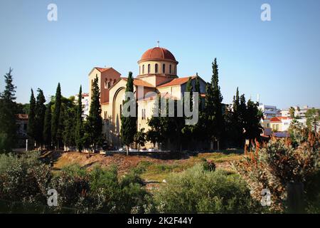 L'église Holy Trinity près du cimetière Kerameikos à Athènes, Grèce Banque D'Images