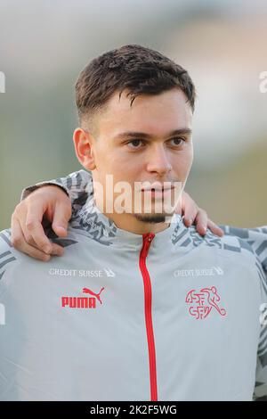 San Pedro Alcantara, Espagne. 22nd septembre 2022. Fabian Rieder (SUI) football : moins de 21 ans rencontre internationale amicale entre U21 Japon 1-2 U21 Suisse au Marbella football Center à San Pedro Alcantara, Espagne . Crédit: Mutsu Kawamori/AFLO/Alay Live News Banque D'Images
