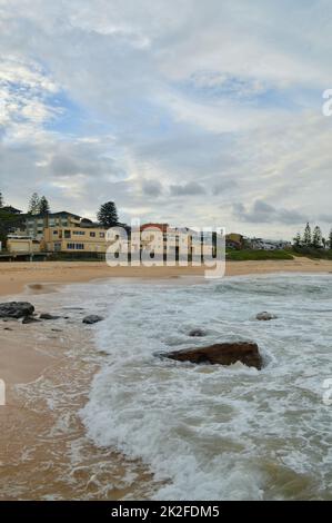 Vue sur le South Curl Surf Club de Sydney, en Australie Banque D'Images