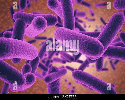 Attacking your immune system. Microscopic view of a virus in color. Stock Photo