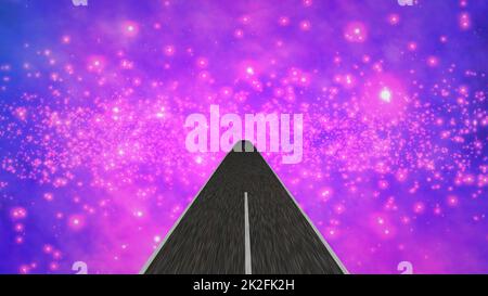 Entrer dans le monde de l'imagination et de l'illusion Banque D'Images