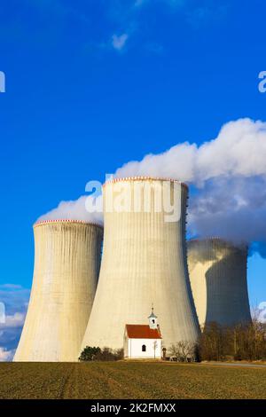 Centrale nucléaire Dukovany, région de Vysocina, république tchèque Banque D'Images