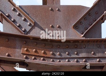 Construction en acier avec rivets Banque D'Images