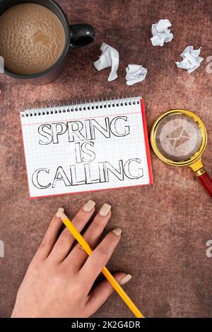 Inspiration montrant le signe heureux Père S est jour, Business concept heure pour les fleurs Mars venir belles couleurs Sunny Banque D'Images