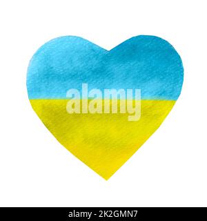 Amour et coeur de l'Ukraine Banque D'Images