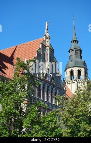 Altstadt à Halle an der Saale Banque D'Images