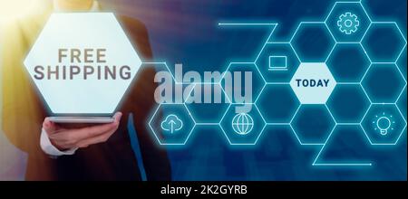 Écriture affichant le texte Free Shipping. Concept d'affaires fret expédition chargement chargement chargement chargement chargement expédition transport transport Banque D'Images
