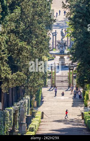 Fontaine dans le jardin de Boboli, Florence Banque D'Images