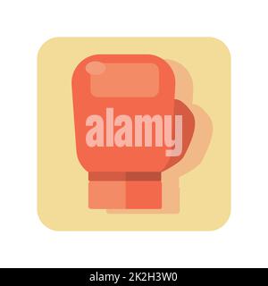 Gant de boxe Abstract Button Icon sur fond blanc - Vector Banque D'Images