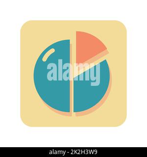 Icône de cercle statistique du bouton abstrait sur fond blanc - vecteur Banque D'Images