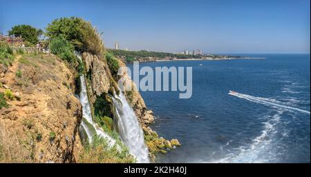 Chutes d'eau Duden à Antalya, Turquie Banque D'Images