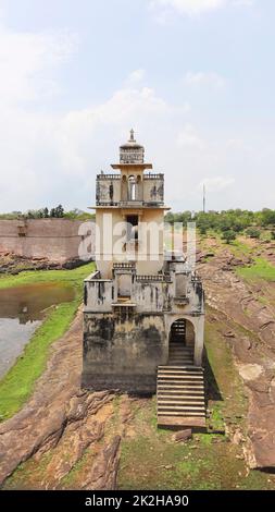 Vue de Rani Padmavati été Mahal où la Reine a vécu pendant l'été, fort de Chittorgarh, Rajasthan, Inde. Banque D'Images