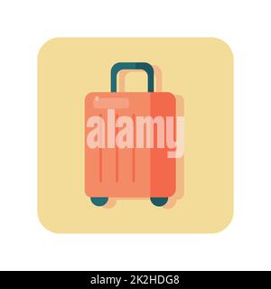 Bouton abstrait icône de valise de voyage sur fond blanc - Vector Banque D'Images