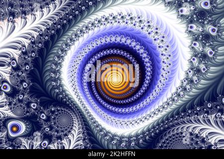 Magnifique zoom sur l'infini mathématique mandelbrot ensemble fractal. Banque D'Images