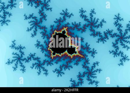 Magnifique zoom sur l'infini mathématique mandelbrot ensemble fractal. Banque D'Images