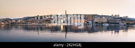 Panorama de la ville de Rijeka en Croatie Banque D'Images