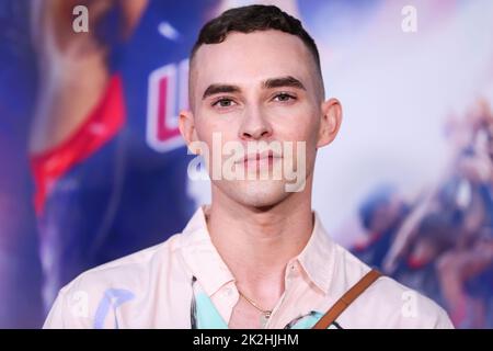 HOLLYWOOD, LOS ANGELES, CALIFORNIA, USA - SEPTEMBER 22: American figure skater Adam Rippon arrives at the Los Angeles Special Screening Of Netflix's 'The Redeem Team' held at the Netflix Tudum Theater on September 22, 2022 in Hollywood, Los Angeles, California, United States. (Photo by Xavier Collin/Image Press Agency) Stock Photo