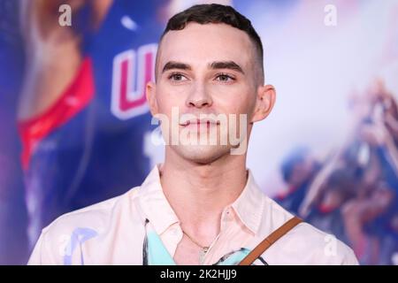 HOLLYWOOD, LOS ANGELES, CALIFORNIA, USA - SEPTEMBER 22: American figure skater Adam Rippon arrives at the Los Angeles Special Screening Of Netflix's 'The Redeem Team' held at the Netflix Tudum Theater on September 22, 2022 in Hollywood, Los Angeles, California, United States. (Photo by Xavier Collin/Image Press Agency) Stock Photo